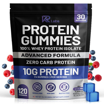 KR Labs Zero Carb 100% Pure Whey Isolate Protein Gummies | 300g Total Protein per Bag | 10g per Serving Plant Based with Vitamins for Men & Women KR Labs buy australia supplements