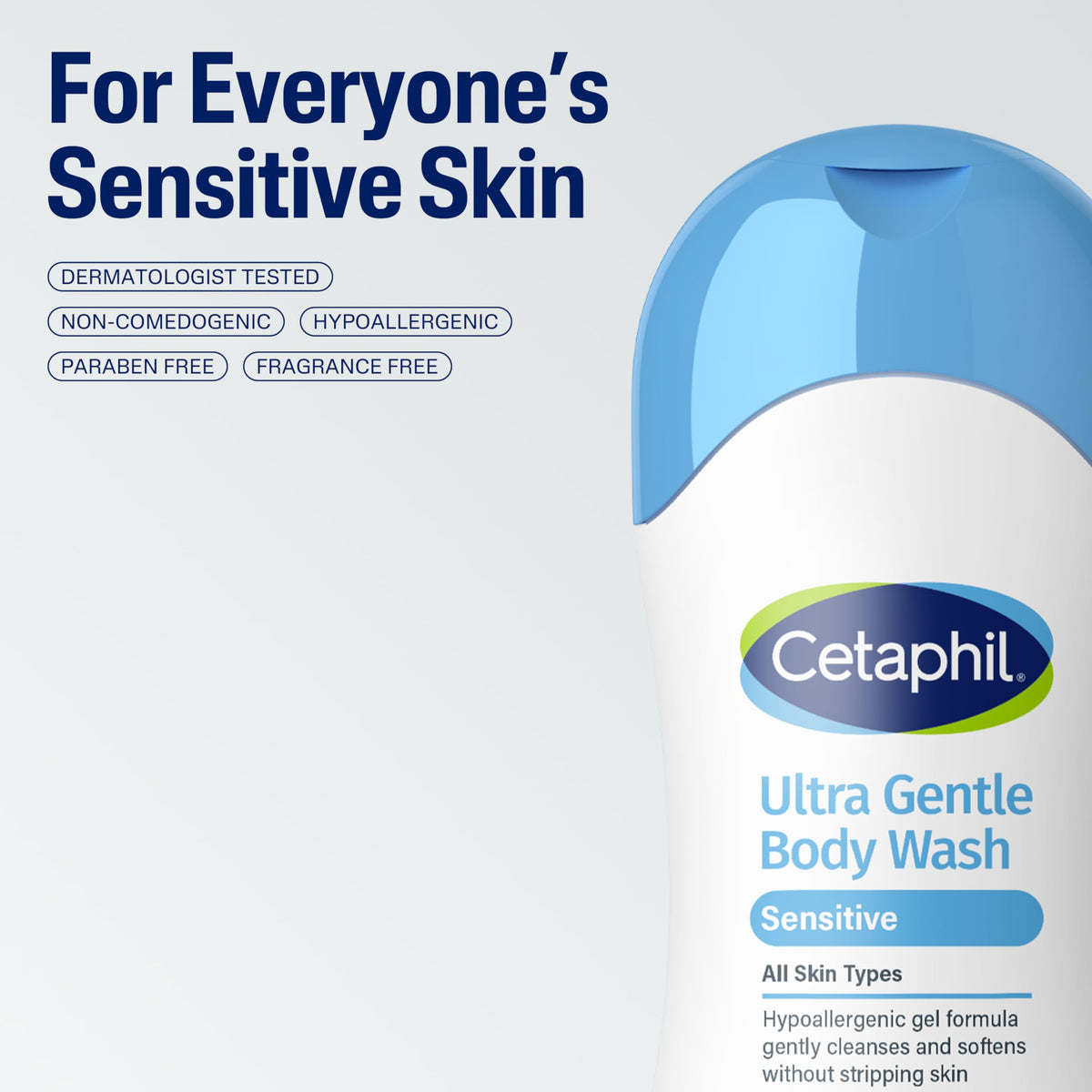 Cetaphil Ultra Gentle Refreshing Body Wash, Hypoallergenic, 16.9oz, 3ct Cetaphil