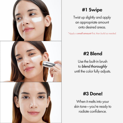 ELROEL Blanc Cover Cream Stick V White - Korean Foundation (#202 Natural) ELROEL