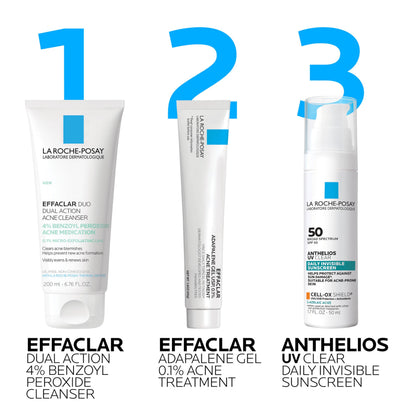 La Roche-Posay Effaclar Dual Acne Face Wash With 4% Benzoyl Peroxide & LHA Exfoliant La Roche-Posay