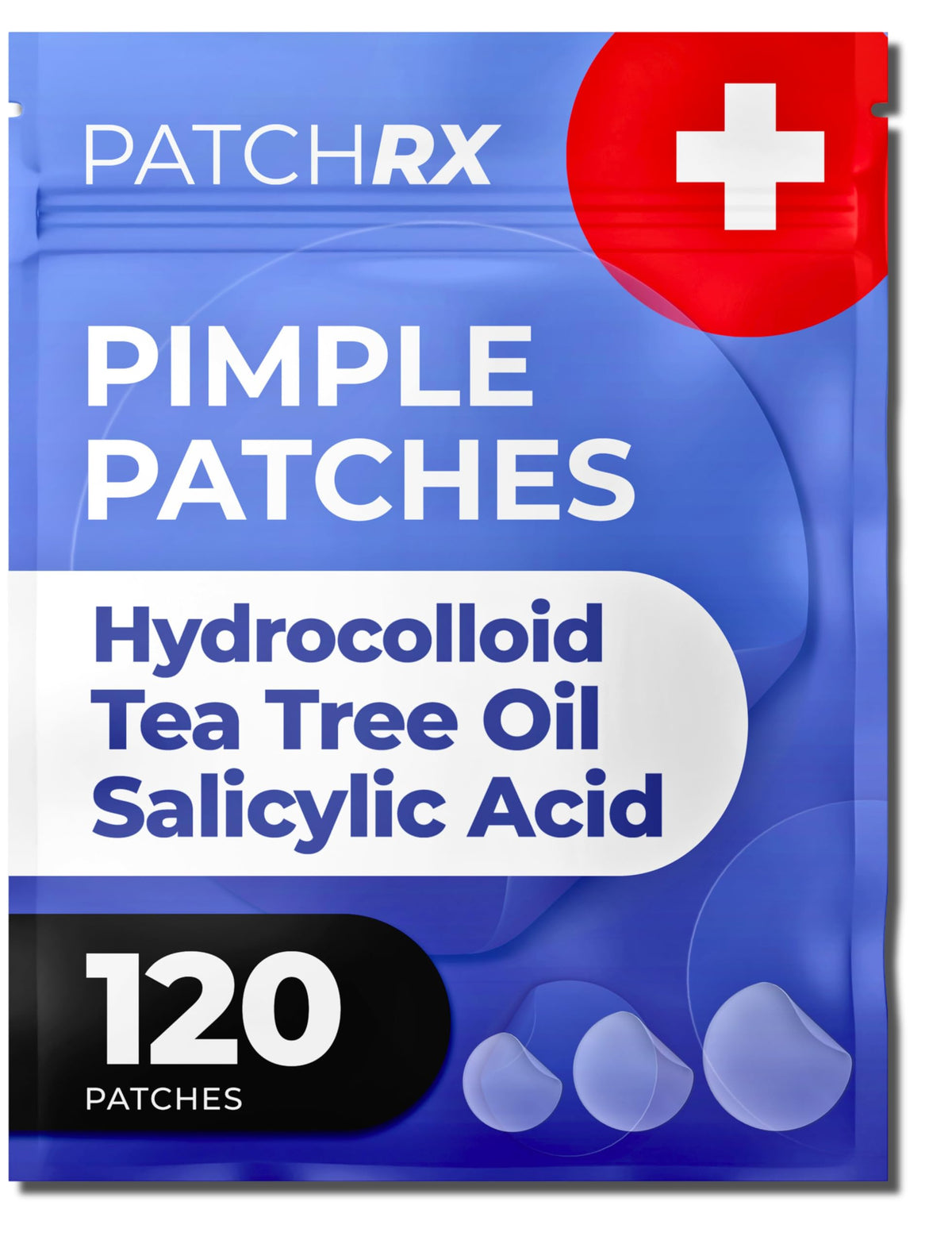 PatchRx Salicylic Pimple Patches (120 Pack), Salicylic Acid Acne Patches with Tea Tree Oil - Zit Patch and Pimple Stickers for Face for Skin Care - Salicylic Acid Acne Dots (Packaging May Vary) PatchRx