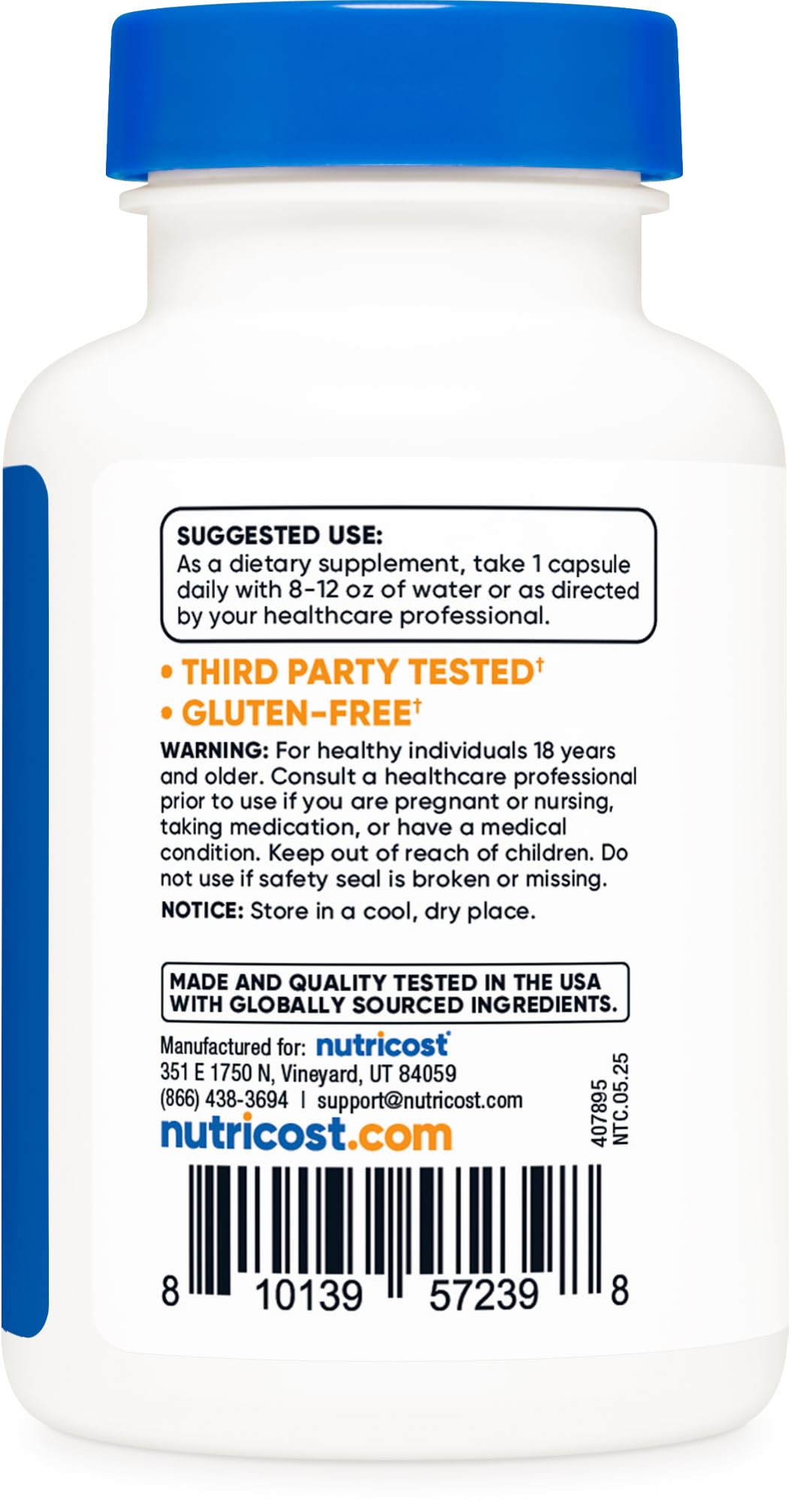 Nutricost Copper Glycinate Capsules (120 Capsules, 3MG Copper per Serving) - Non GMO, Vegan Nutricost