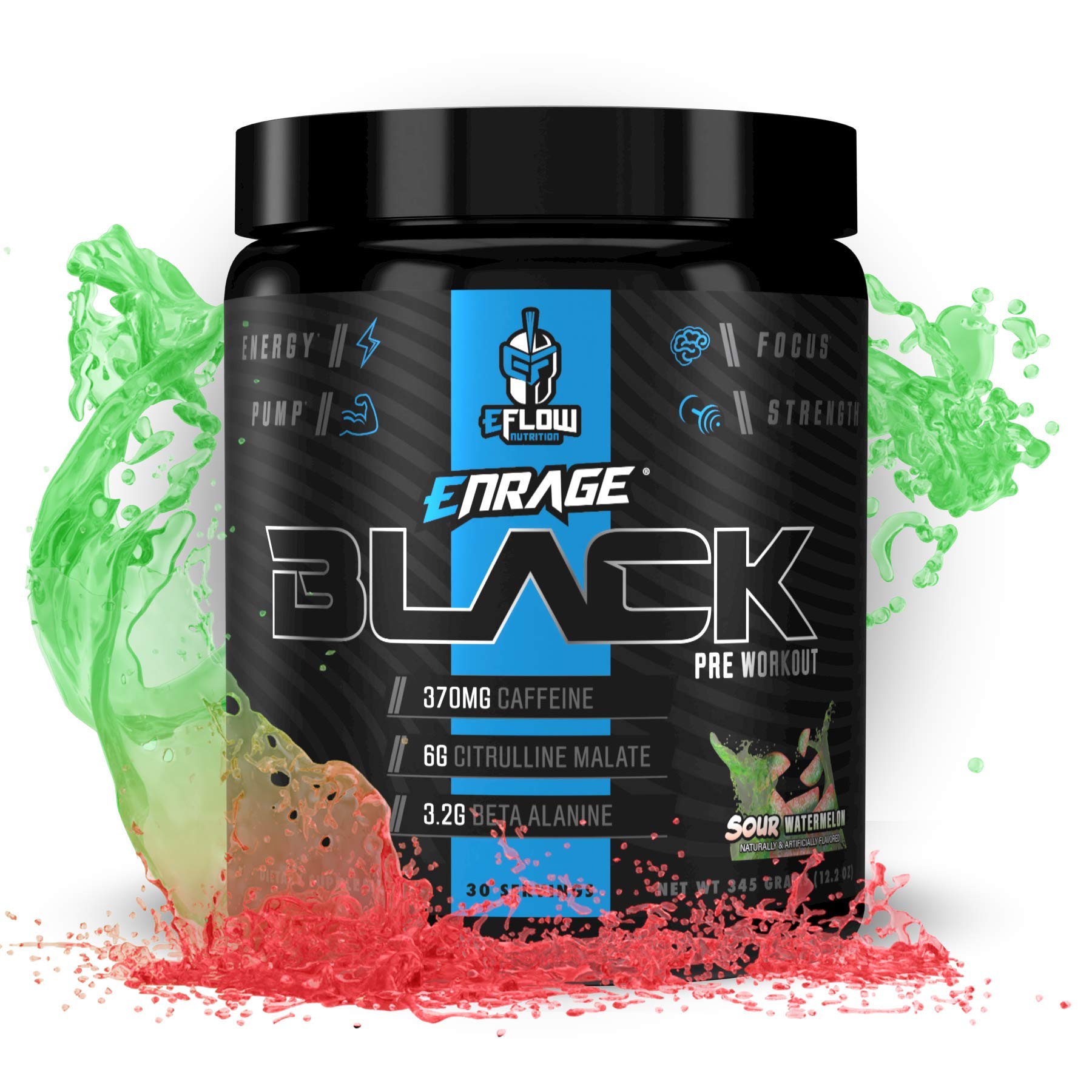 eFlow Nutrition Enrage Black High Stimulant Pre Workout Supplement - Preworkout Powder eFlow Nutrition buy australia supplements