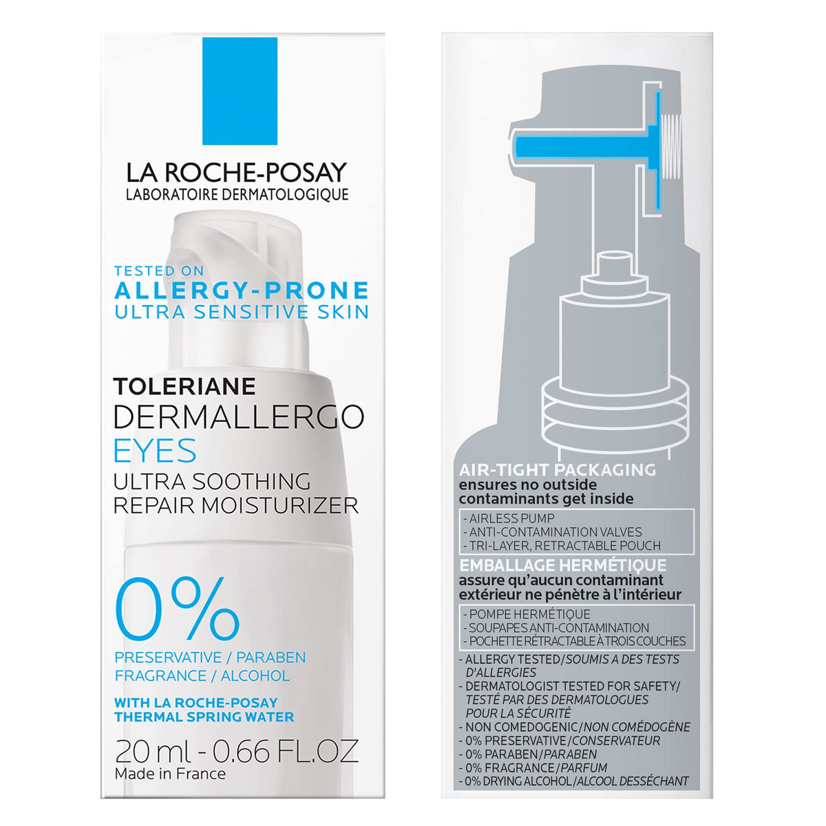 La Roche-Posay Toleriane Dermallergo Eye Cream for Sensitive Skin 0.68oz La Roche-Posay