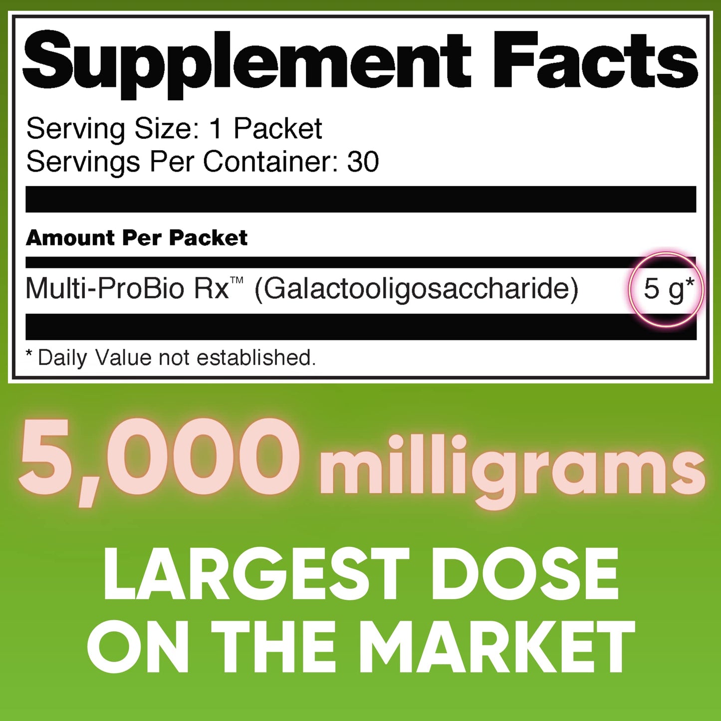 High Potency GOS Prebiotic Fiber Syrup, 5g Galactooligosaccharides – Supports Digestive Regularity, Gut Health & Immune Support – Helps Reduce Bloating & Cravings Prenutra