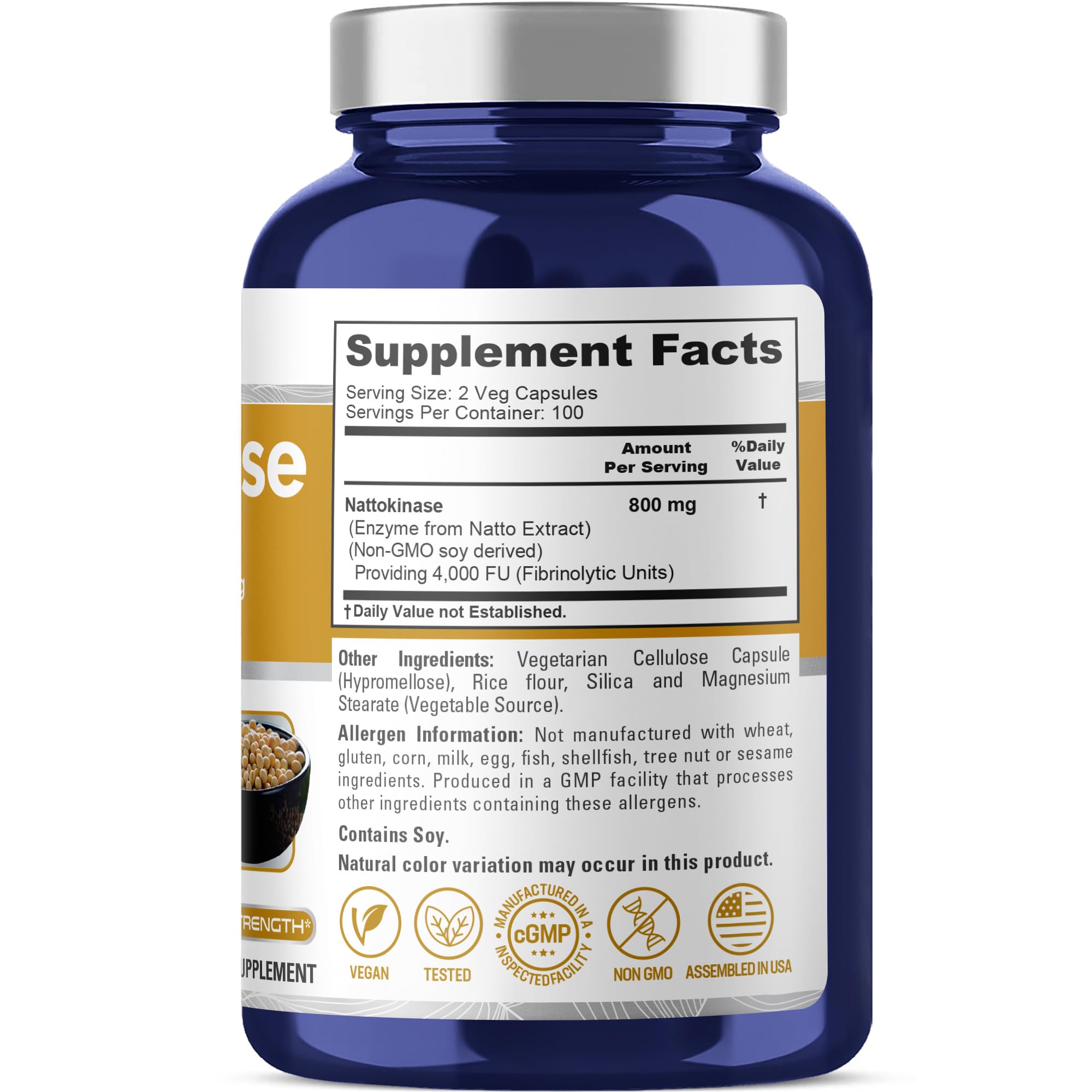 NusaPure Nattokinase 4000 FU 800mg, 200 Veggie Capsules (Vegan, Non-GMO) NusaPure buy australia supplements