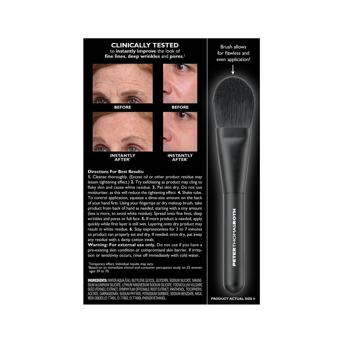 Peter Thomas Roth | Instant FIRMx® Temporary Face Tightener Easy-Wear Formula |For Firming & Smoothing Fine Lines, Deep Wrinkles and Pores Peter Thomas Roth