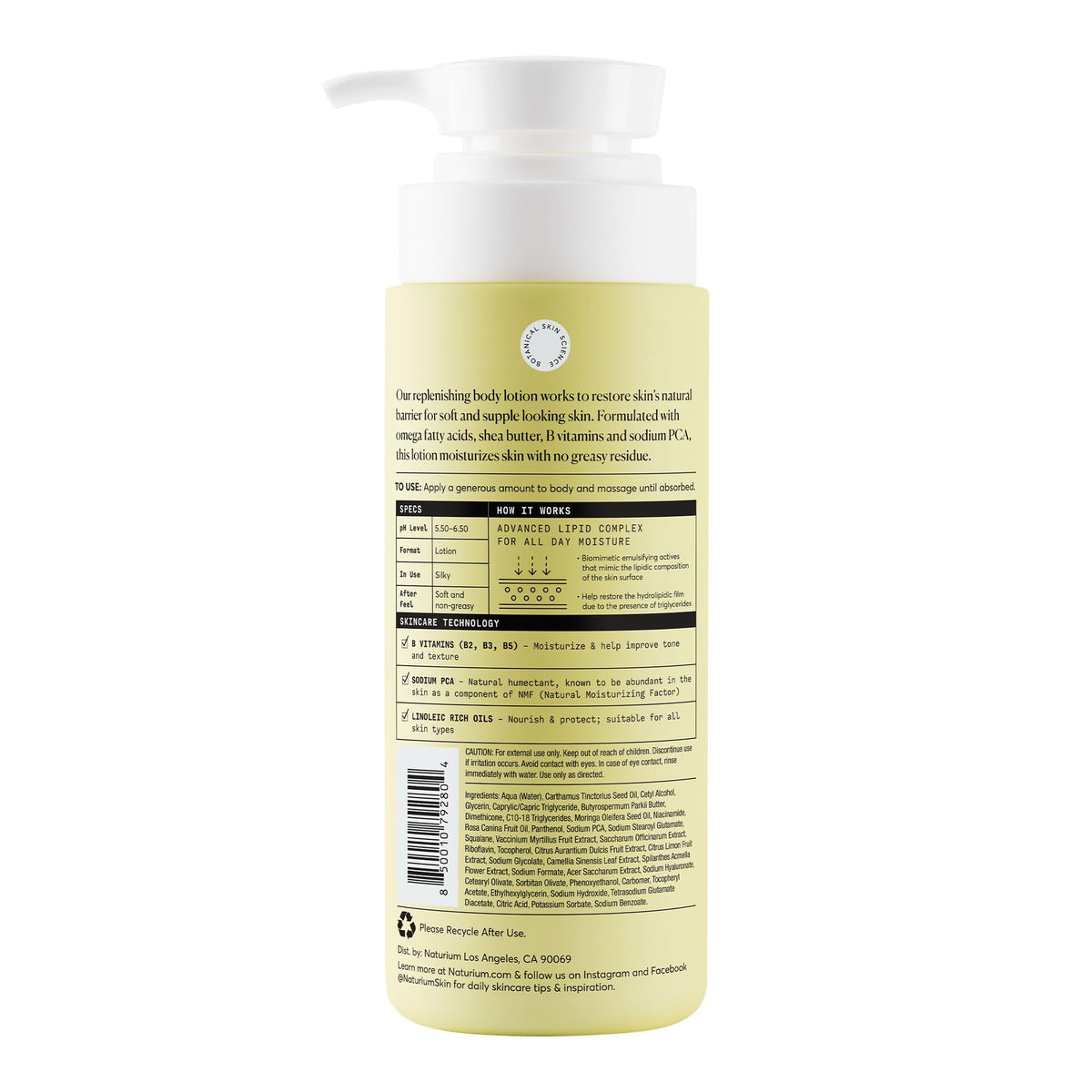 Naturium Bio-Lipid Restoring Body Lotion, All Day Moisture, 14 fl oz Naturium