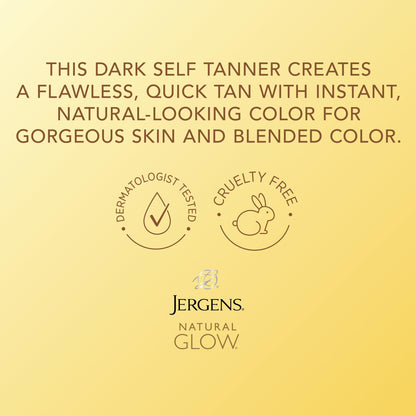 Jergens Natural Glow Instant Sun Body Mousse, Self Tanner for Light Bronze Tan, Sunless Tanning Body Bronzer Jergens