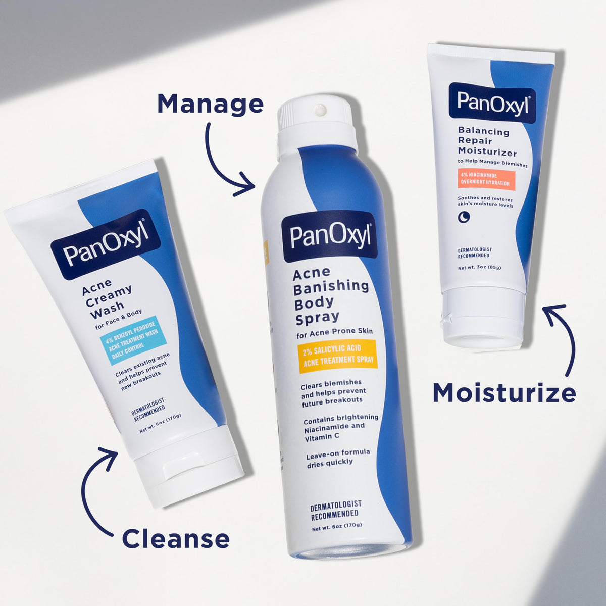 PanOxyl Acne Banishing Body Spray, 2% Salicylic Acid, For Body, 6 oz PanOxyl