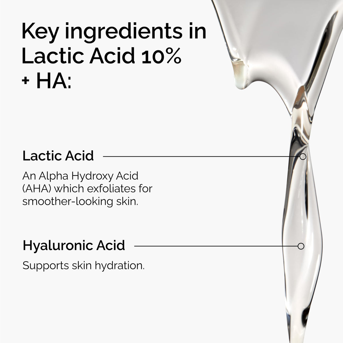 The Ordinary Lactic Acid 10% + Hyaluronic Acid 2%, High-Strength Exfoliating Serum for Smoother, Brighter Skin, 1 Fl Oz The Ordinary