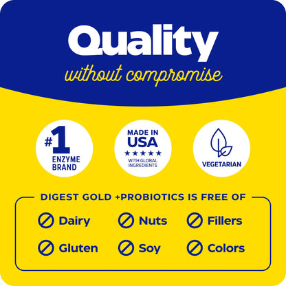 Enzymedica Digest Gold + Probiotics - Digestive Enzyme Supplement for Women & Men, Enzyme and Probiotic Capsules for Digestion, Gut Health Support, Helps Gas & Bloating, Vegetarian - 45 Caps Gsupps Australia