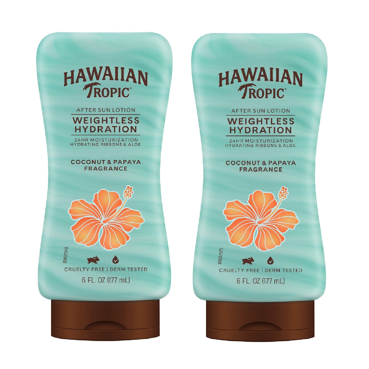Hawaiian Tropic Weightless Hydration After Sun Lotion with Aloe, 6Fl Oz Twin Pack, Hawaiian Tropic Lotion, Moisturizing Lotion Hawaiian Tropic