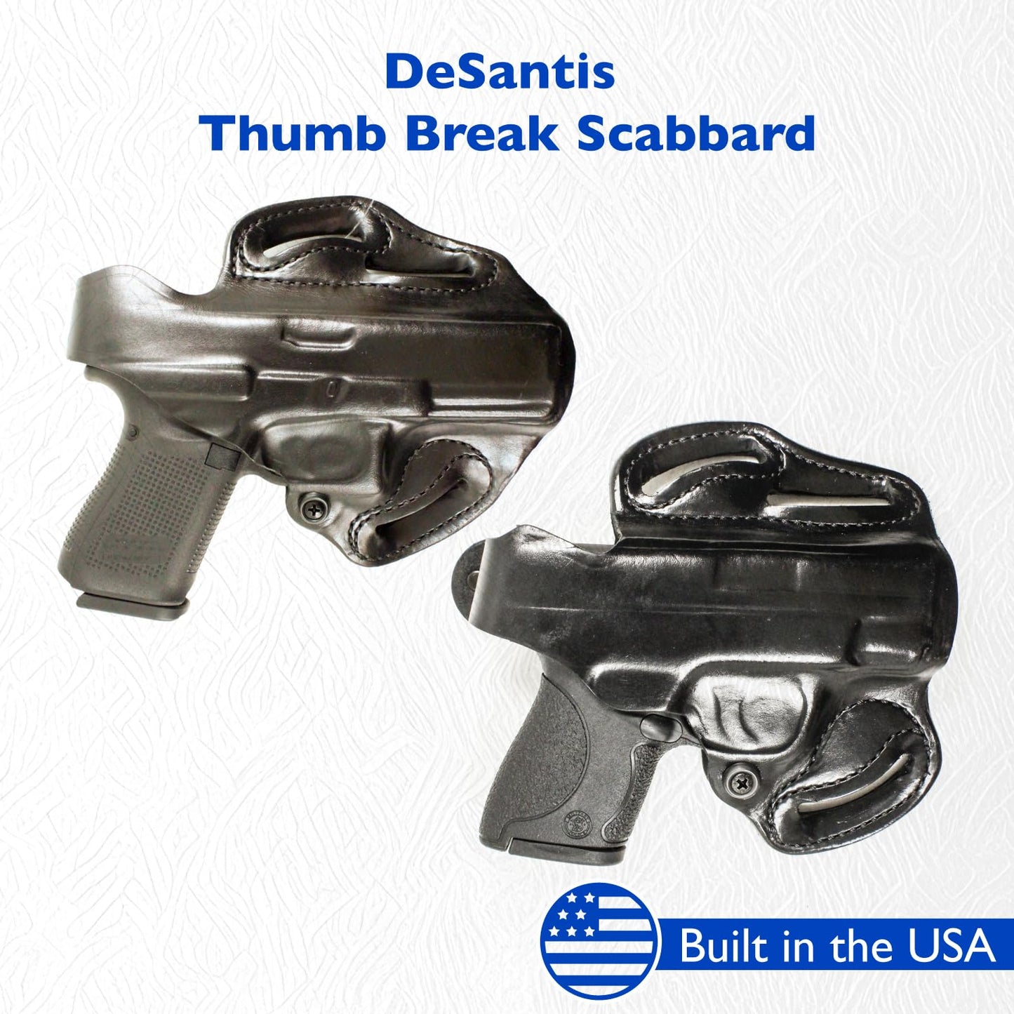 DeSantis Thumb Break Scabbard - OWB Gun Holster for Men and Women, Leather Belt Slide Holster for Pistols, Exact Molding, Secure and Highly Concealable OWB Carry Gsupps Australia