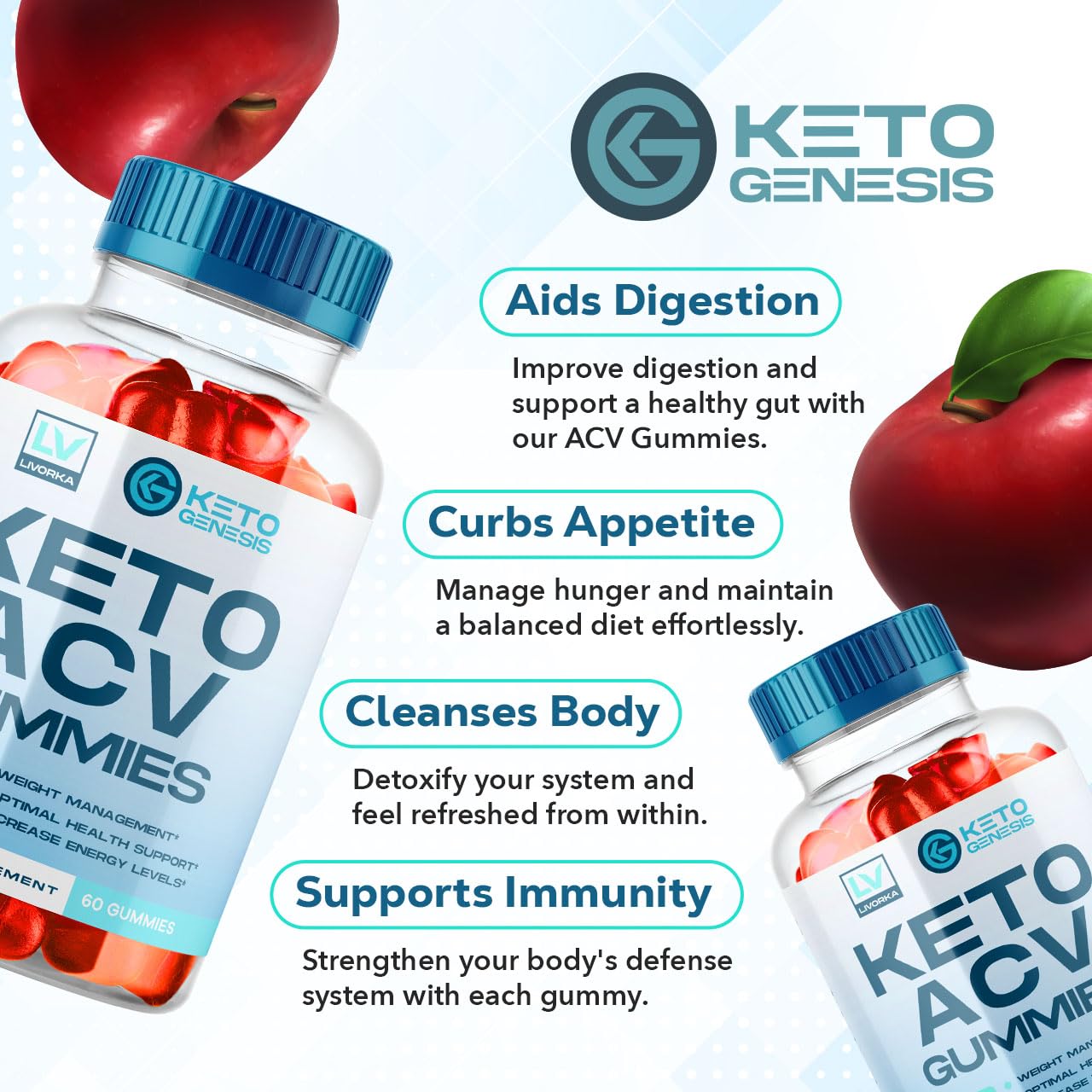 2 Pack - Keto Genesis Keto ACV Gummies Advanced Weight Loss, Genesis ACV, Genesis LIVORKA buy australia supplements