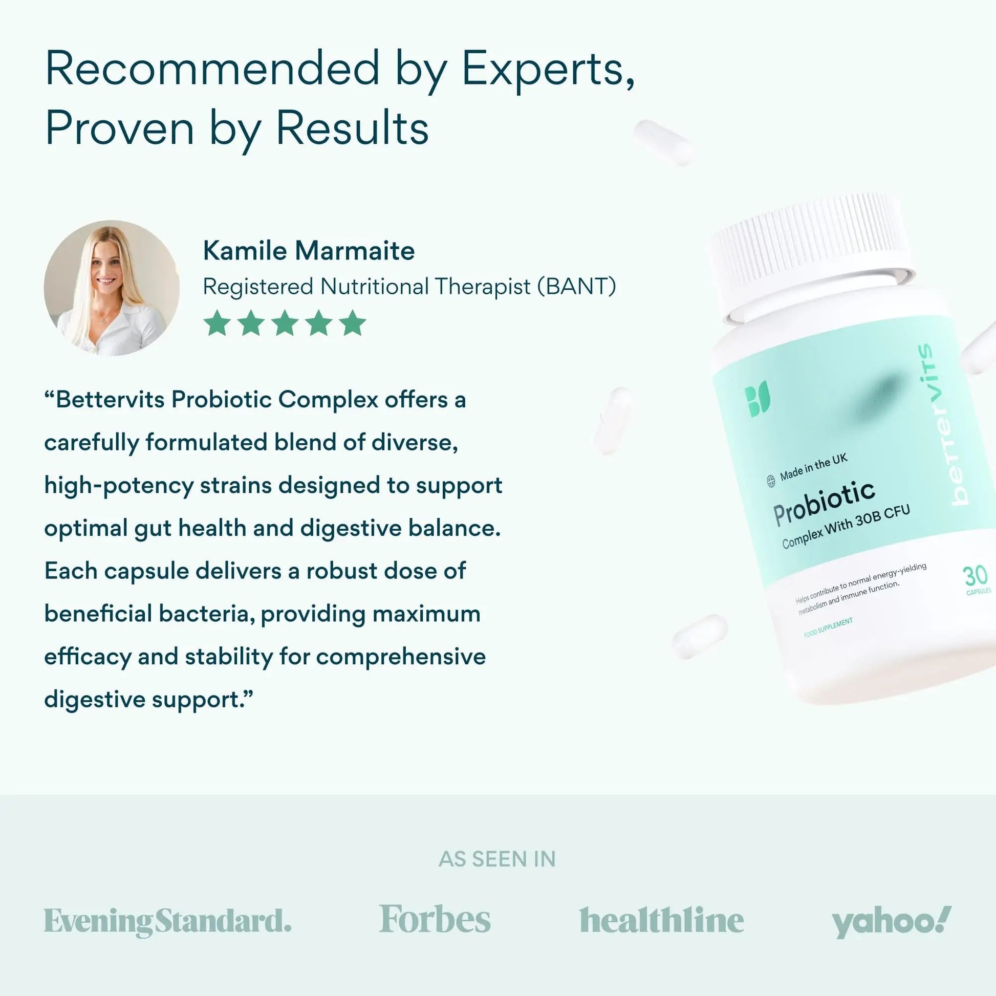 Bettervits Probiotics for Women & Men – 75 Billion CFU | Digestive Health and Gut Support Prebiotic | 14 Clinically Studied Strains with Vitamin B12, Lactobacillus and Inulin Fiber | 30 Capsules Bettervits buy australia supplements