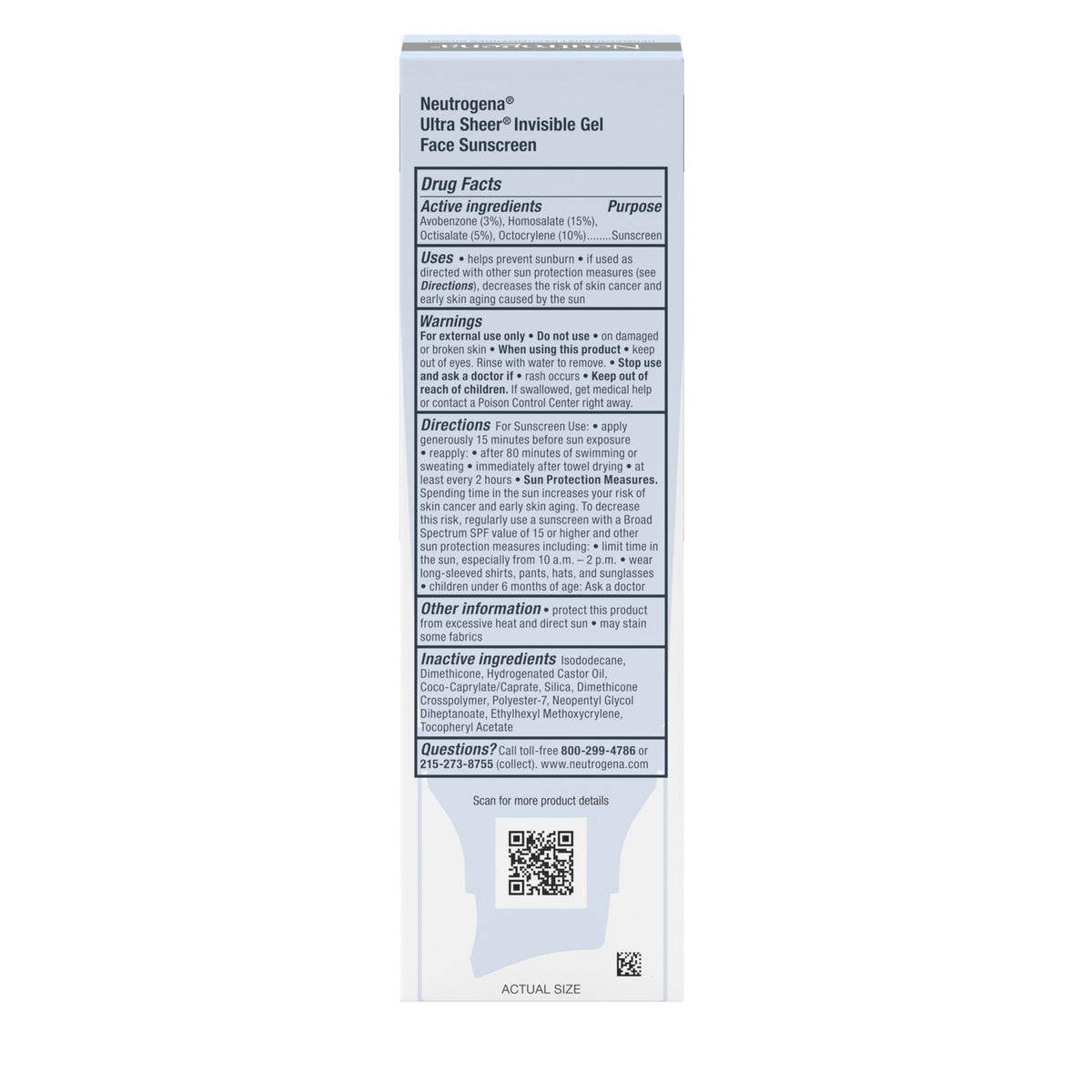 Neutrogena Ultra Sheer Invisible Gel Face Sunscreen, SPF 40, 1.7 oz Neutrogena