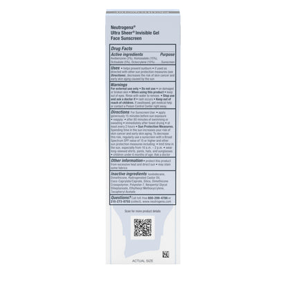 Neutrogena Ultra Sheer Invisible Gel Face Sunscreen, SPF 40, 1.7 oz Neutrogena