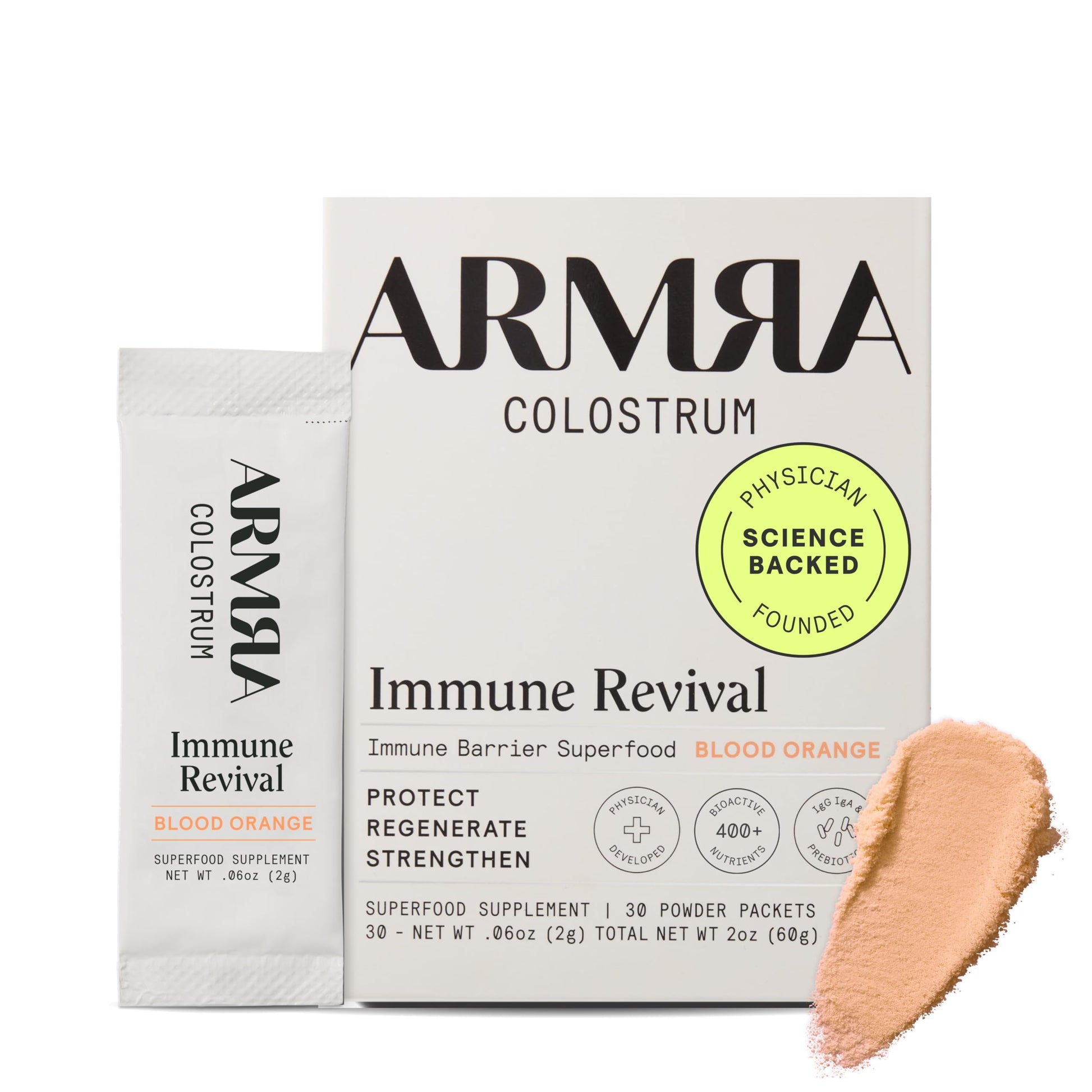 ARMRA Colostrum™ Powder | Blood Orange | Gut Health & Bloating | Skin & Hair | Immunity | Keto, Gluten & Fat-Free | 30 Servings ARMRA buy australia supplements