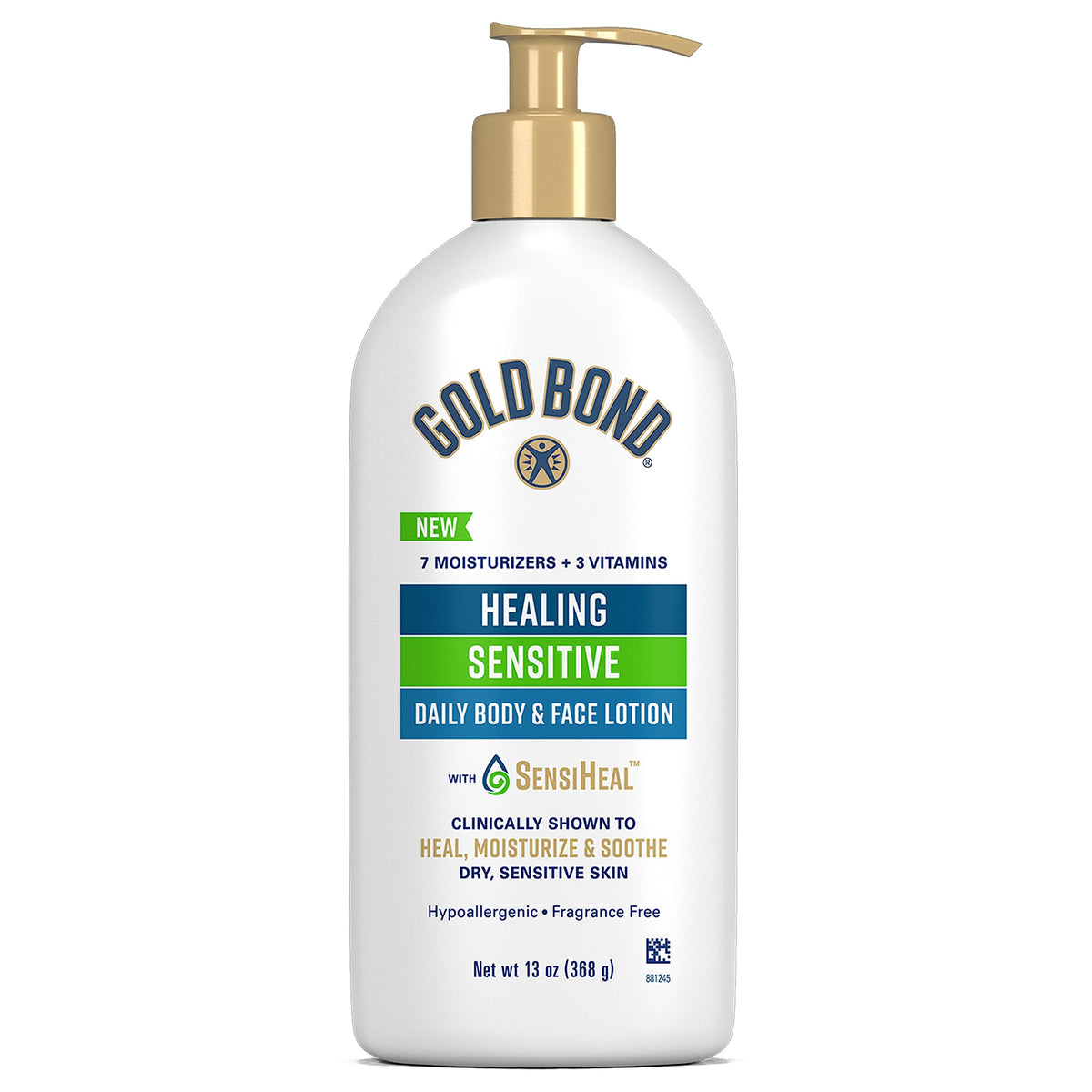 Gold Bond Healing Sensitive Daily Body & Face Lotion for Women & Men, 13 oz Gold Bond