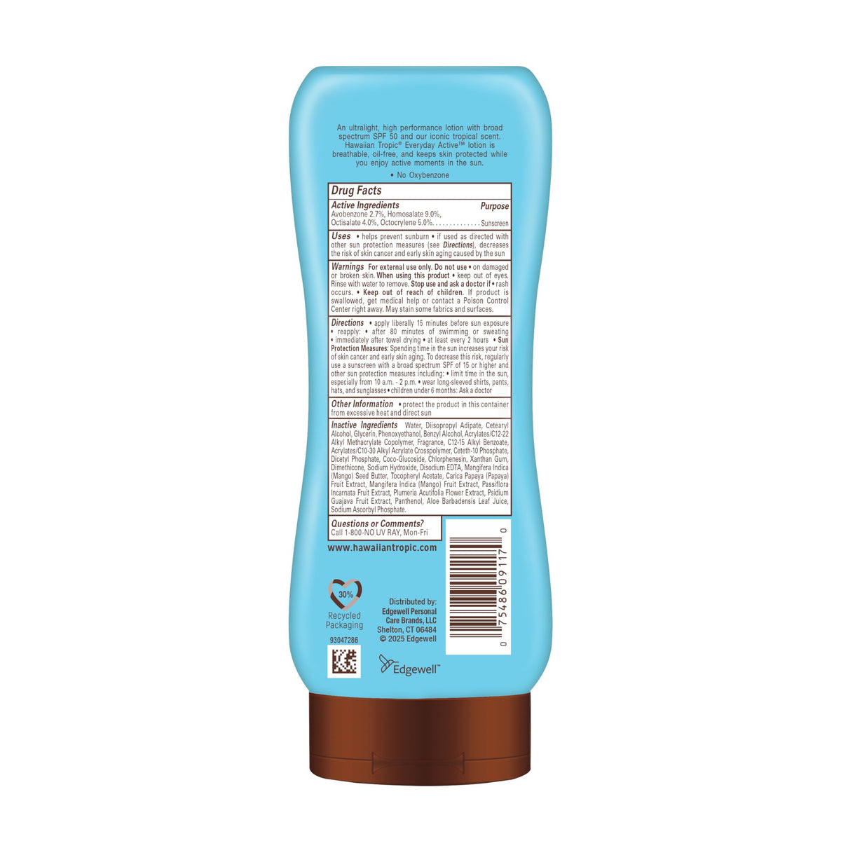 Hawaiian Tropic Everyday Active SPF 50 Sunscreen Lotion, 8 Fl Oz Hawaiian Tropic