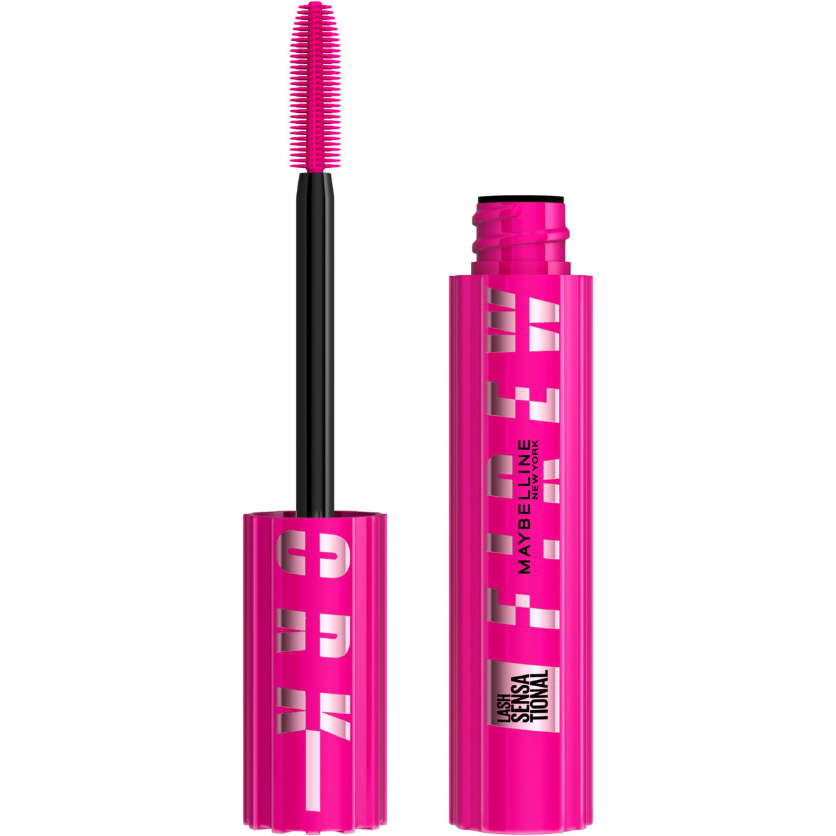 Maybelline Lash Sensational Firework Washable Mascara, Lengthening & Volumizing Mascara for up to 24HR wear, Blackest Black, 1 Count MAYBELLINE