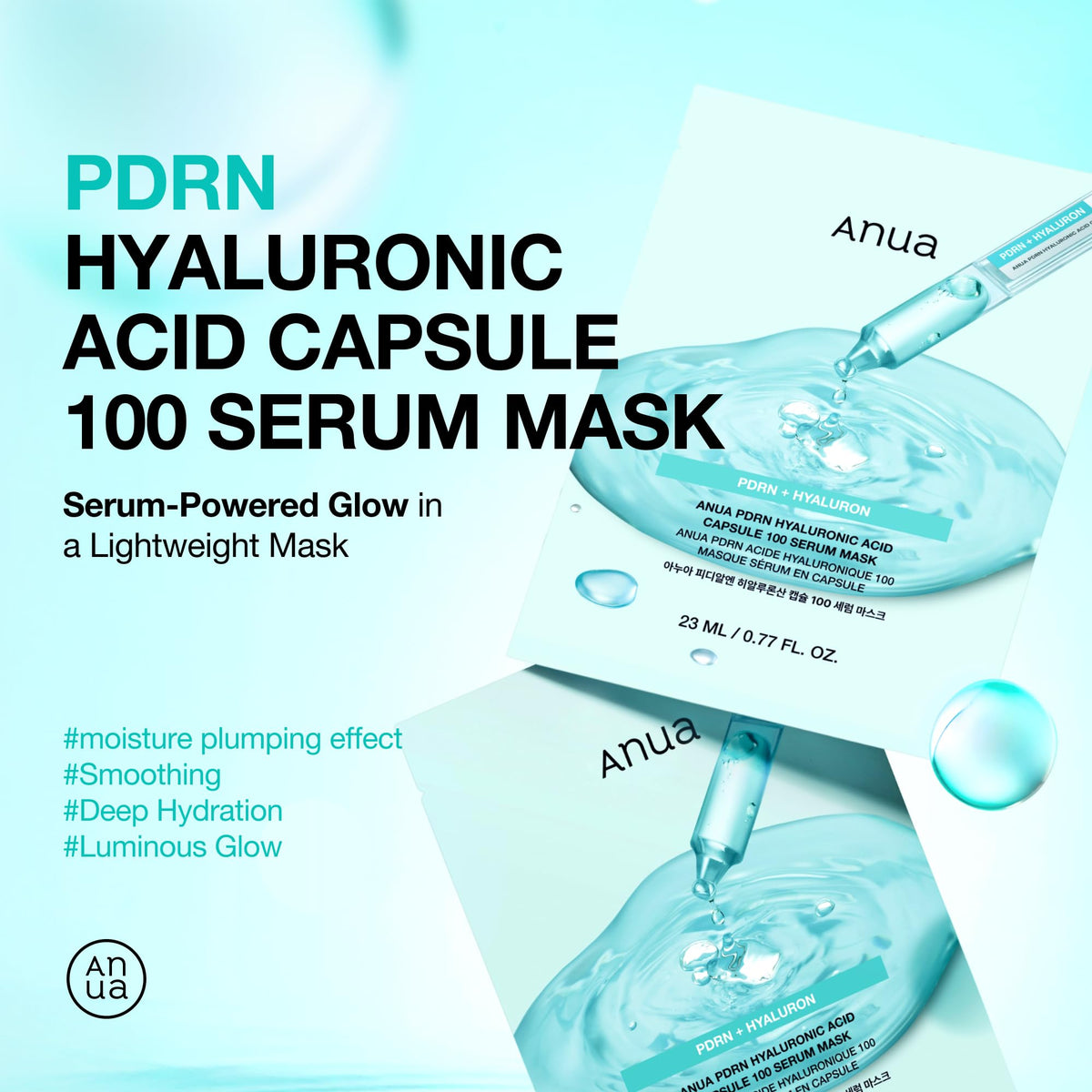Anua PDRN Hyaluronic Acid Capsule 100 Serum Mask, 10ea ANUA