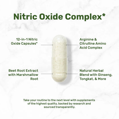 Nitric Oxide Supplement 3,000mg, 300 Capsules | 12-in-1 Complex for Men & Women – Arginine, Citrulline, Korean Red Ginseng, DEAL SUPPLEMENT