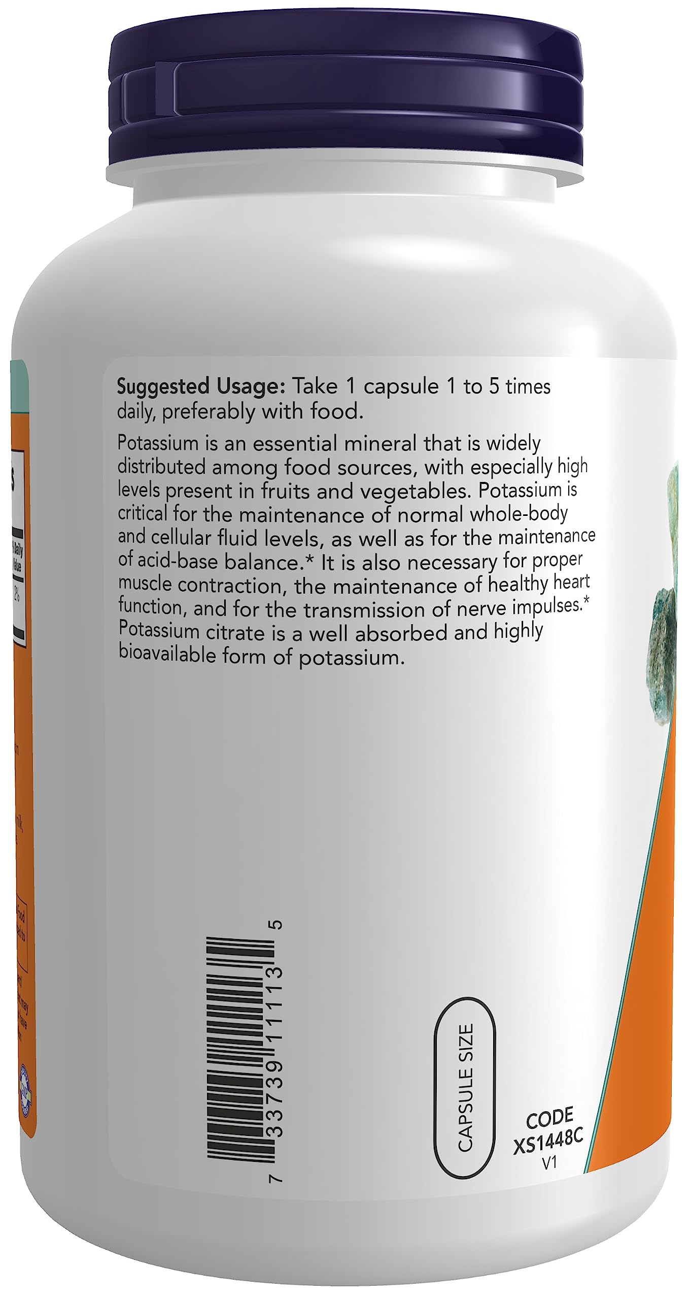 NOW Potassium Citrate 99 mg,180 Capsules Gsupps Australia