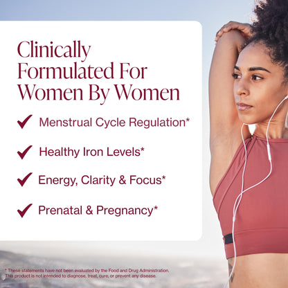 Iron Supplement for Women - Gentle Chelate Iron Bisglycinate 25mg with Vitamin C, B6, B12 Folic Acid – Supports Iron Deficiency Pure Micronutrients