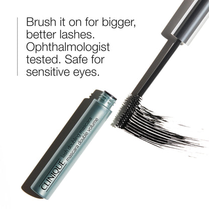 Clinique Lash Doubling Mascara | Length, Defining + Safe for Sensitive Eyes, Black, 1 Fl Oz Clinique
