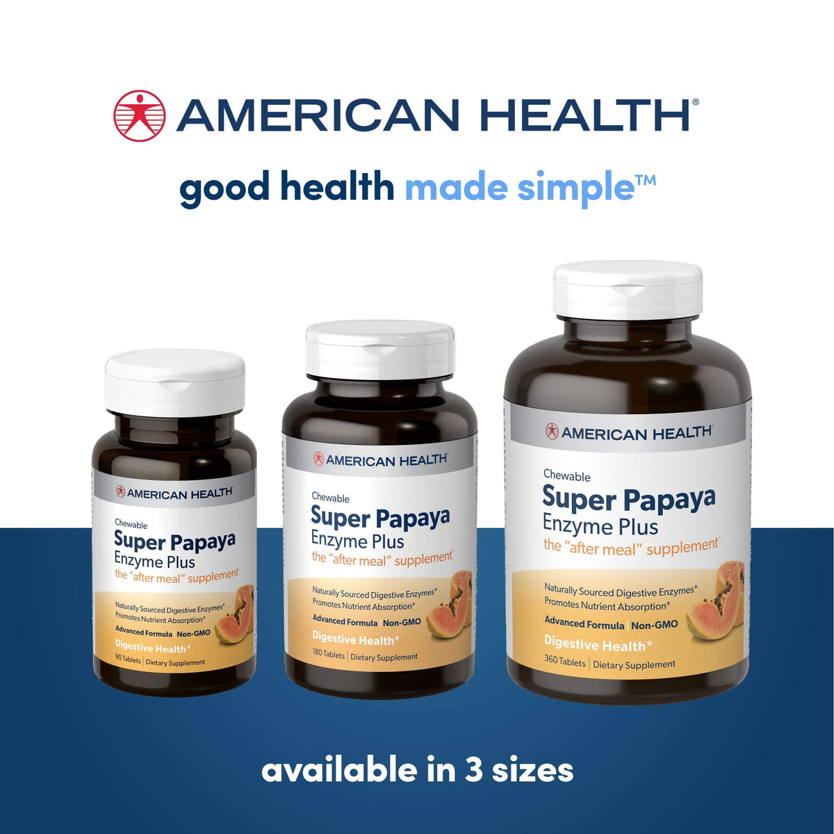 American Health Products Super Papaya Enzyme Plus 360 Tablets American Health