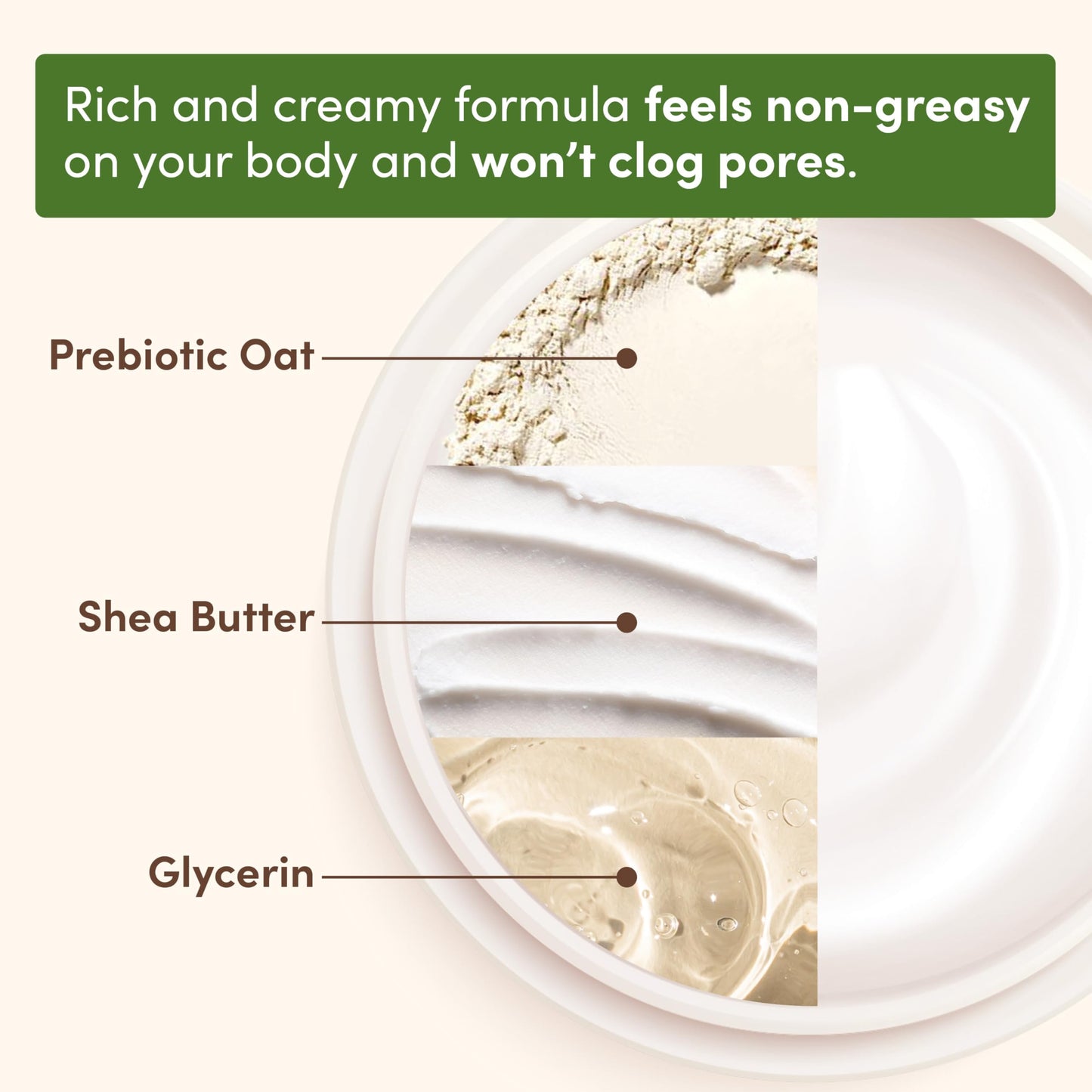 Aveeno Daily Moisturizing Cream with Prebiotic Oat & Shea Butter for Body, Face & Hands Moisturizer Cream Aveeno