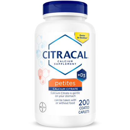 Citracal Petites, 400 mg Calcium Citrate, Easily Absorbed and Highly Soluble with 12.5 mcg CITRACAL