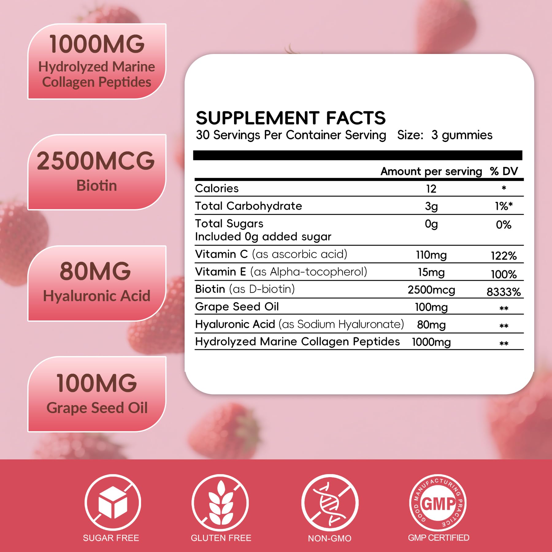 Herbovella Marine Collagen Peptides Gummies for Women- Hydrolyzed Collagen Peptides 1000mg with Biotin, Vitamins, Hyaluronic Acid- for Skin Hair Nails -Sugar Free, 30 Servings, Peach Flavor Herbovella buy australia supplements
