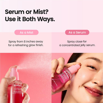 BIODANCE Collagen Peptides Jelly Serum Mist, Hydrating Face Mist, Plumping, Anti-Aging Face Spray, Sprayable Hydrogel, Travel Essentials & Self Care Gifts for Women, Korean Skin Care | 1.69 fl.oz BIODANCE