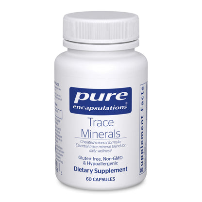 Pure Encapsulations Trace Minerals - Multimineral Supplement - Mineral Supplement - Supports Metabolism & Cellular Function* - Gluten Free & Vegan - 60 Capsules Pure Encapsulations