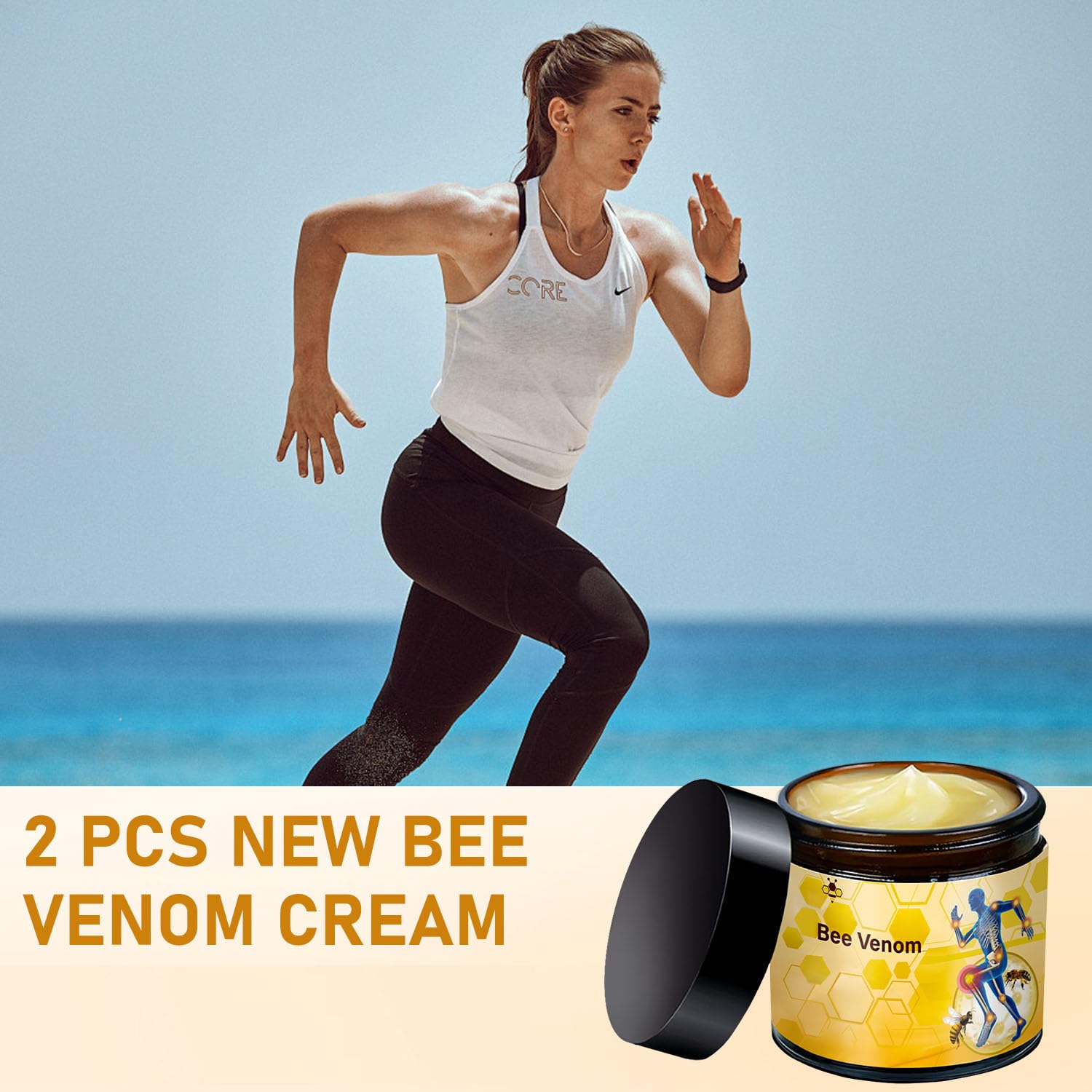 2 Pcs Bee Venom-Relief Cream, Professional Bee Venom Cream, Natural Joint Relief Gel, for Neck, Waist, Back Hand Feet and Leg YIVANNUO buy australia supplements
