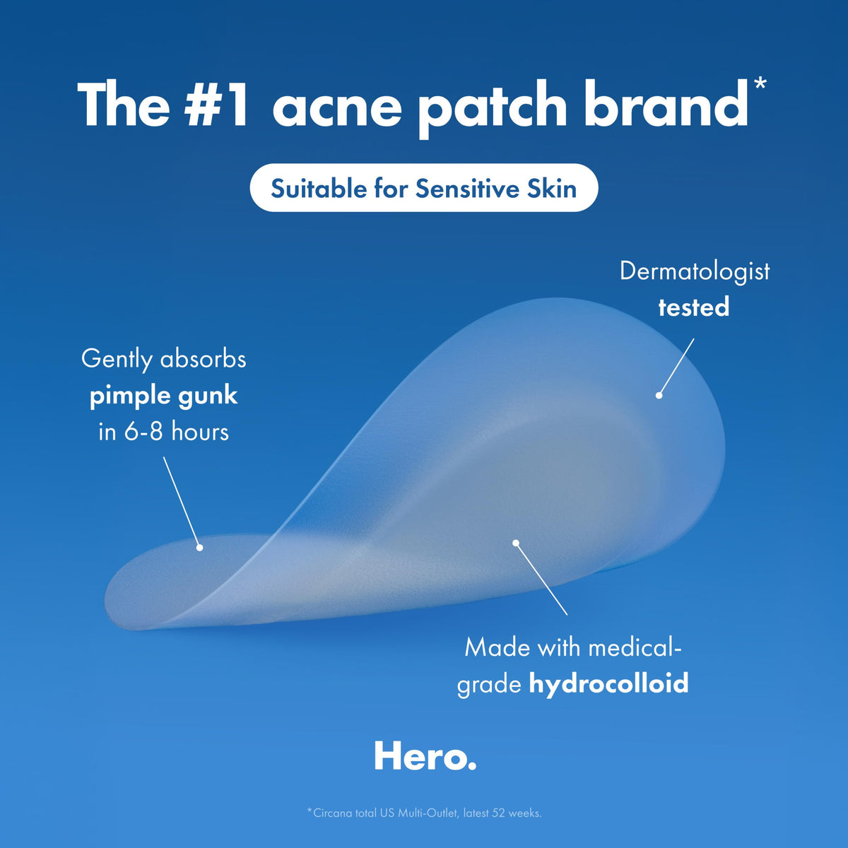 Hero Cosmetics Mighty Patch Invisible+ Daytime Acne Pimple Patch, 72 Ct Mighty Patch
