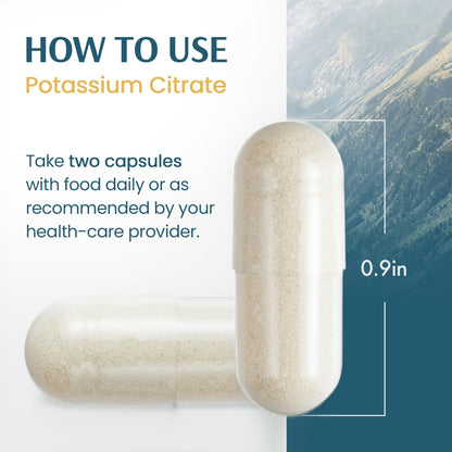 Vykee Nutrition Potassium Citrate Capsules - Supplements for Electrolyte Balance, Muscle & Heart Health - Vegan, Non-GMO, Vykee Nutrition