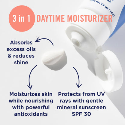 PanOxyl AM Oil Control Moisturizer, NEW Sheer Formula, Absorbs Excess Oil and Reduces Shine, with Mineral Sunscreen for Acne Prone and Oily Skin - SPF 30-1.7 oz PanOxyl