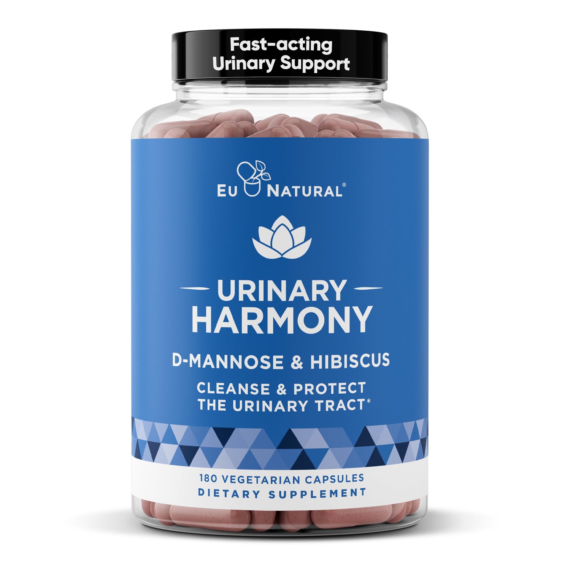 Eu Natural Urinary Harmony D-Mannose Supplement - Urinary Tract Health for Women - Fast-Acting Urinary Cleanse & Flush with Clinical-Strength D-Mannose & Hibiscus - 180 Capsules Eu Natural buy australia supplements