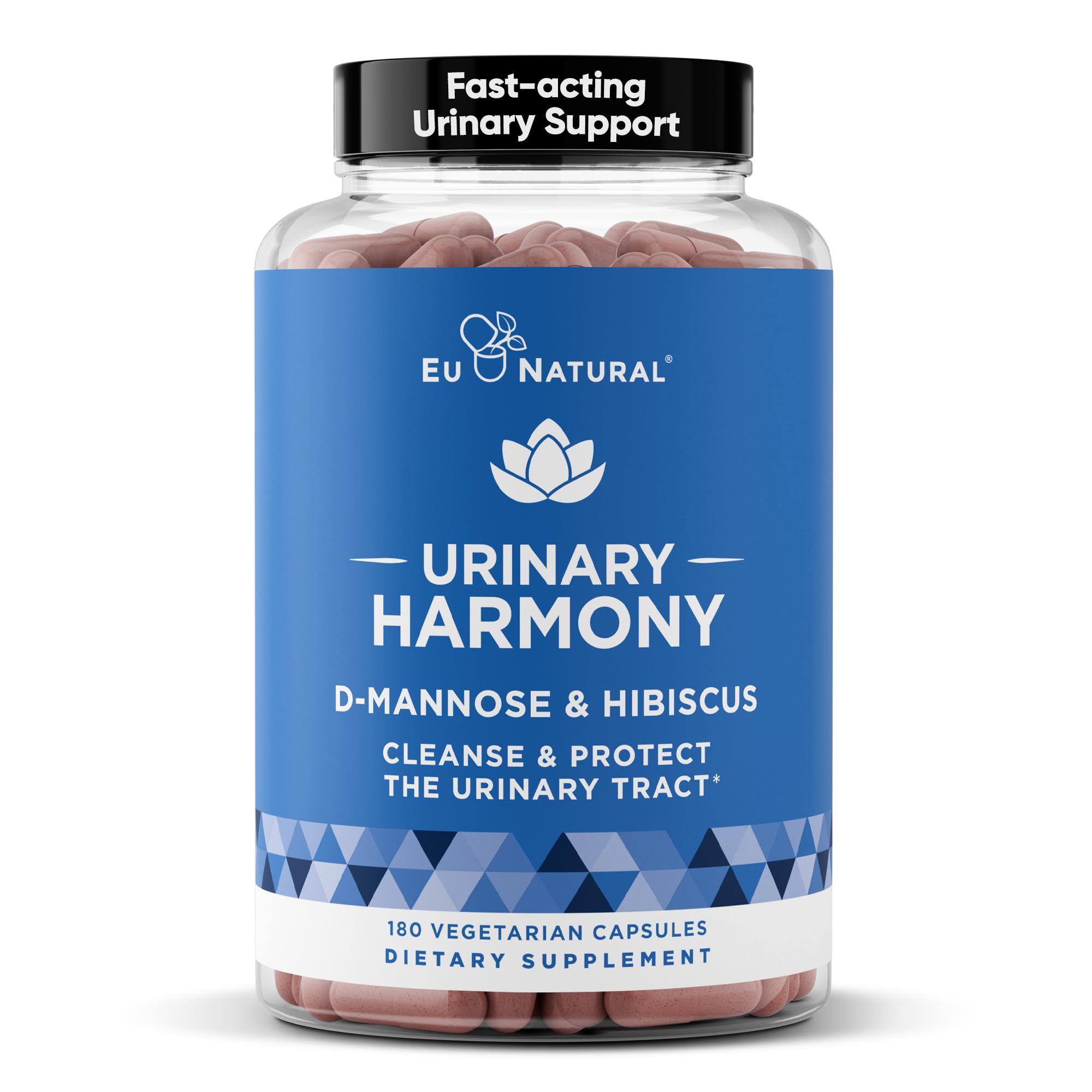 Eu Natural Urinary Harmony D-Mannose Supplement - Urinary Tract Health for Women - Fast-Acting Urinary Cleanse & Flush with Clinical-Strength D-Mannose & Hibiscus - 180 Capsules Eu Natural buy australia supplements