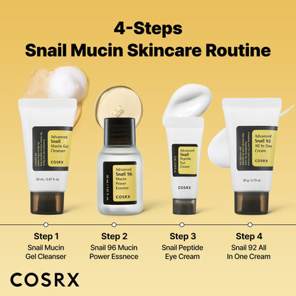 COSRX All About Snail Mucin Korean Skin Care Set, Mini Travel Essentials COSRX