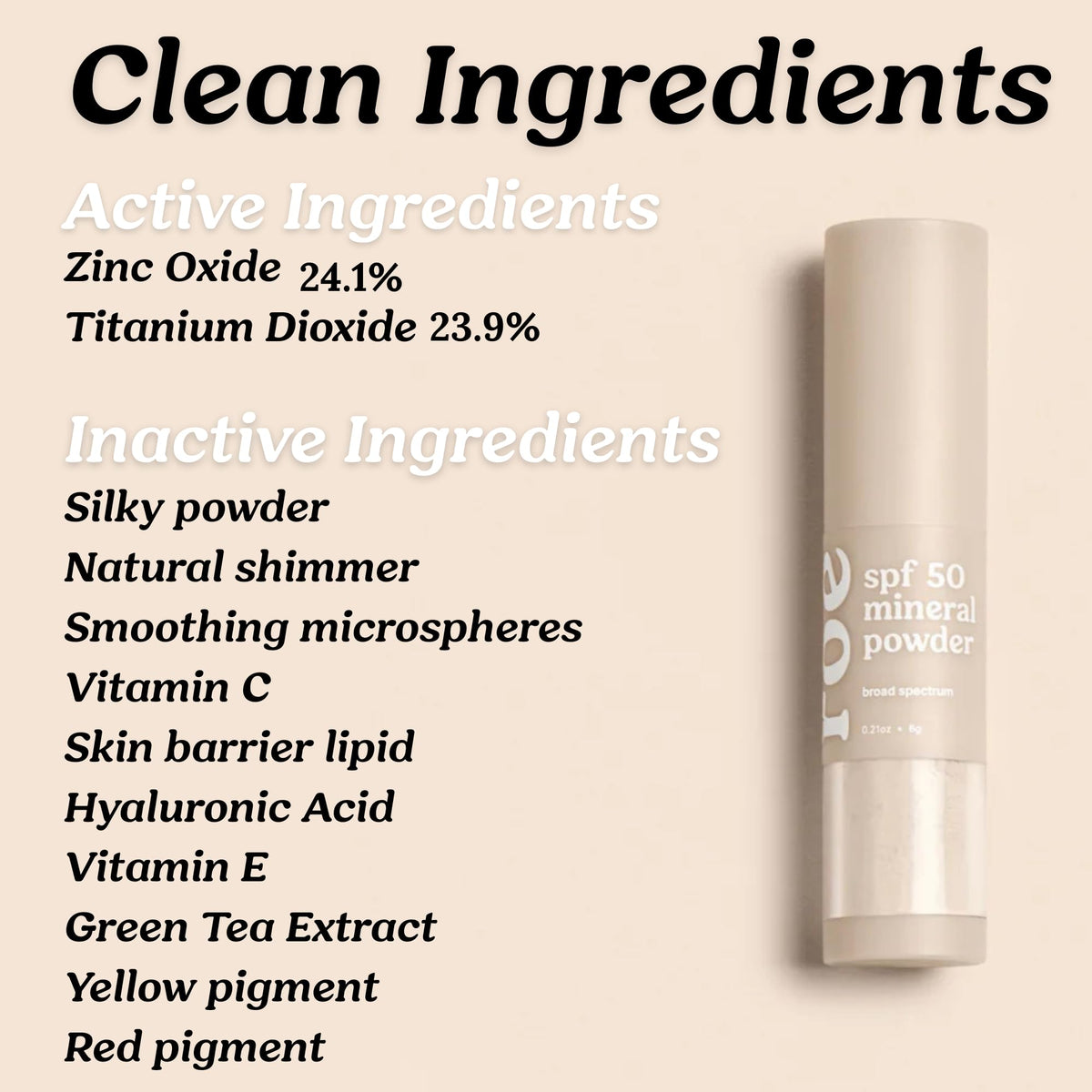 Roe Wellness- SPF 50 Powder Sunscreen Mineral-Based, Non-Toxic Brush-on For Kids, Adults & Babies | For Scalp, Face & Body (Reef Safe) Roe Wellness