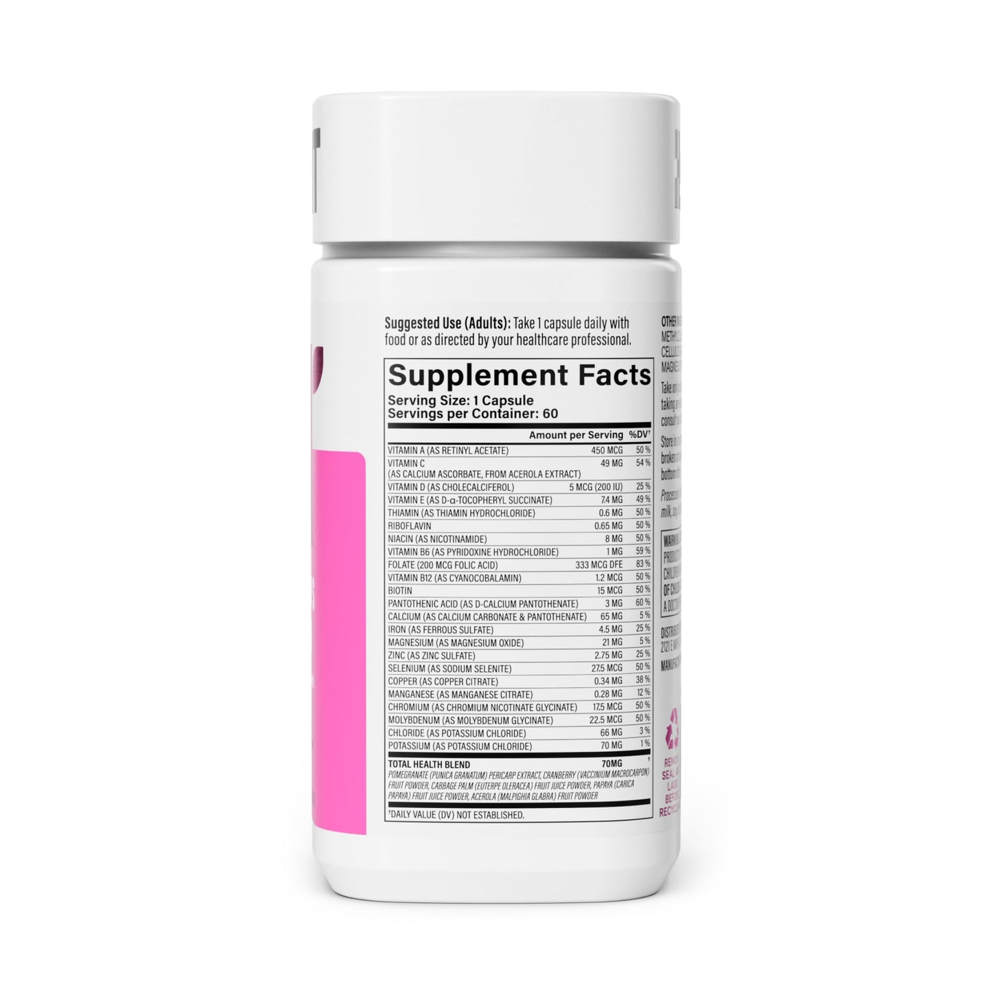 Habit Womens Multi Supplement (60 Capsules) - New Look, Supports General Health & Wellness, 23 Essential Vitamins and Minerals, Fruit extracts H' Habit