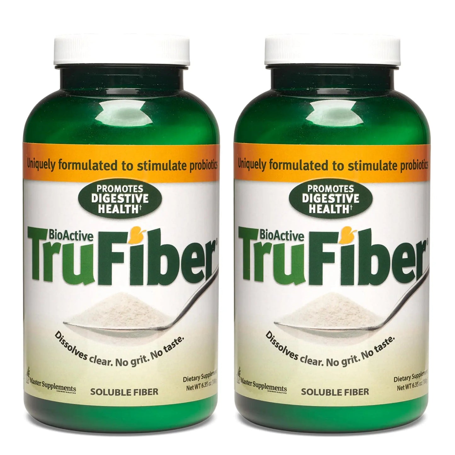 Master Supplements TruFiber - 6.35 oz, Pack of 2 - Prebiotic Fiber to Help Boost Probiotic Growth - Supports Digestive Health TruFiber
