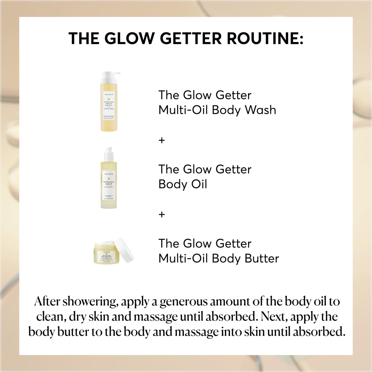 Naturium The Glow Getter Body Oil, Botanical Blend with Squalane, 3.4 oz Naturium