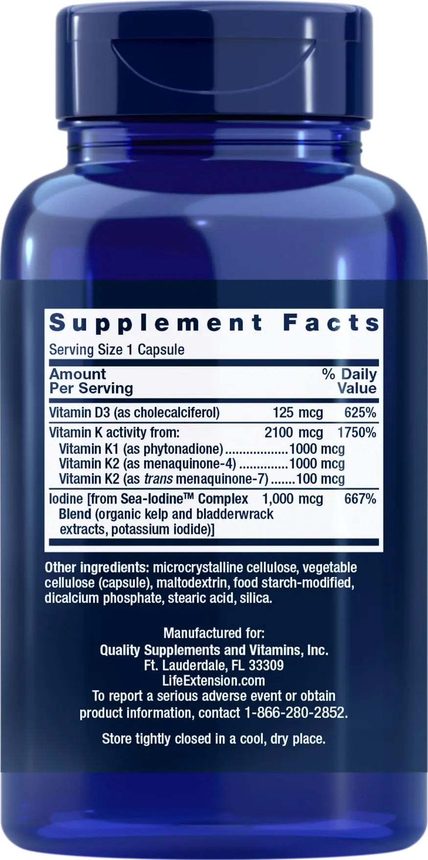 Life Extension Vitamins D and K with Sea-Iodine 60 Capsules (2pack) Life Extension buy australia supplements
