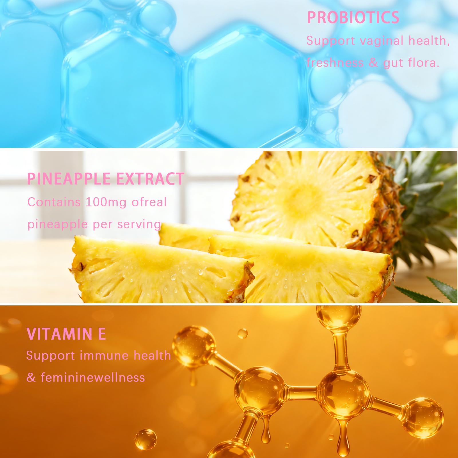 Pineapple Feminine Balance Gummies with Probiotics | Support for pH Balance & Freshness | Daily Intimate Wellness Support | Sugar-Free, Vegan | 60 Count (2) Nuora Balance buy australia supplements